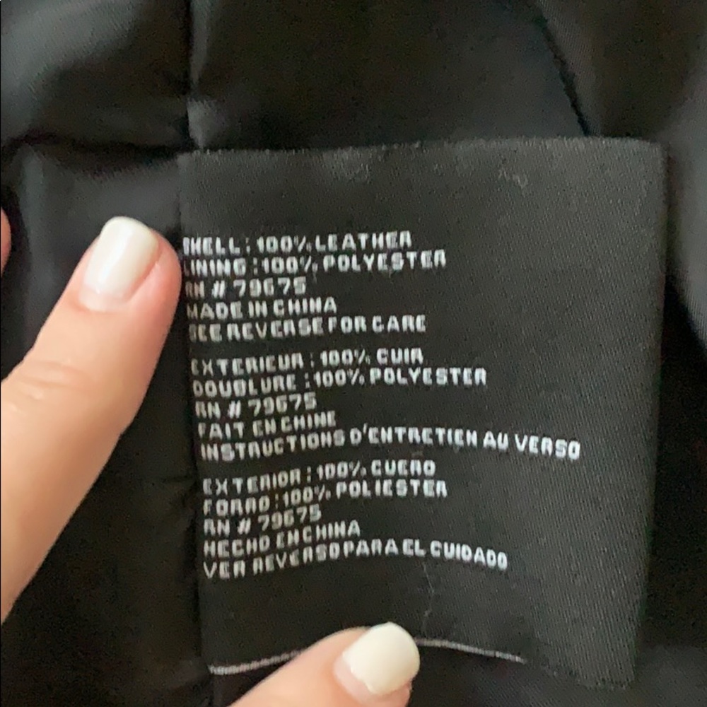 NWOT Michael Kors Black Leather Jacket - Picture 7 of 7